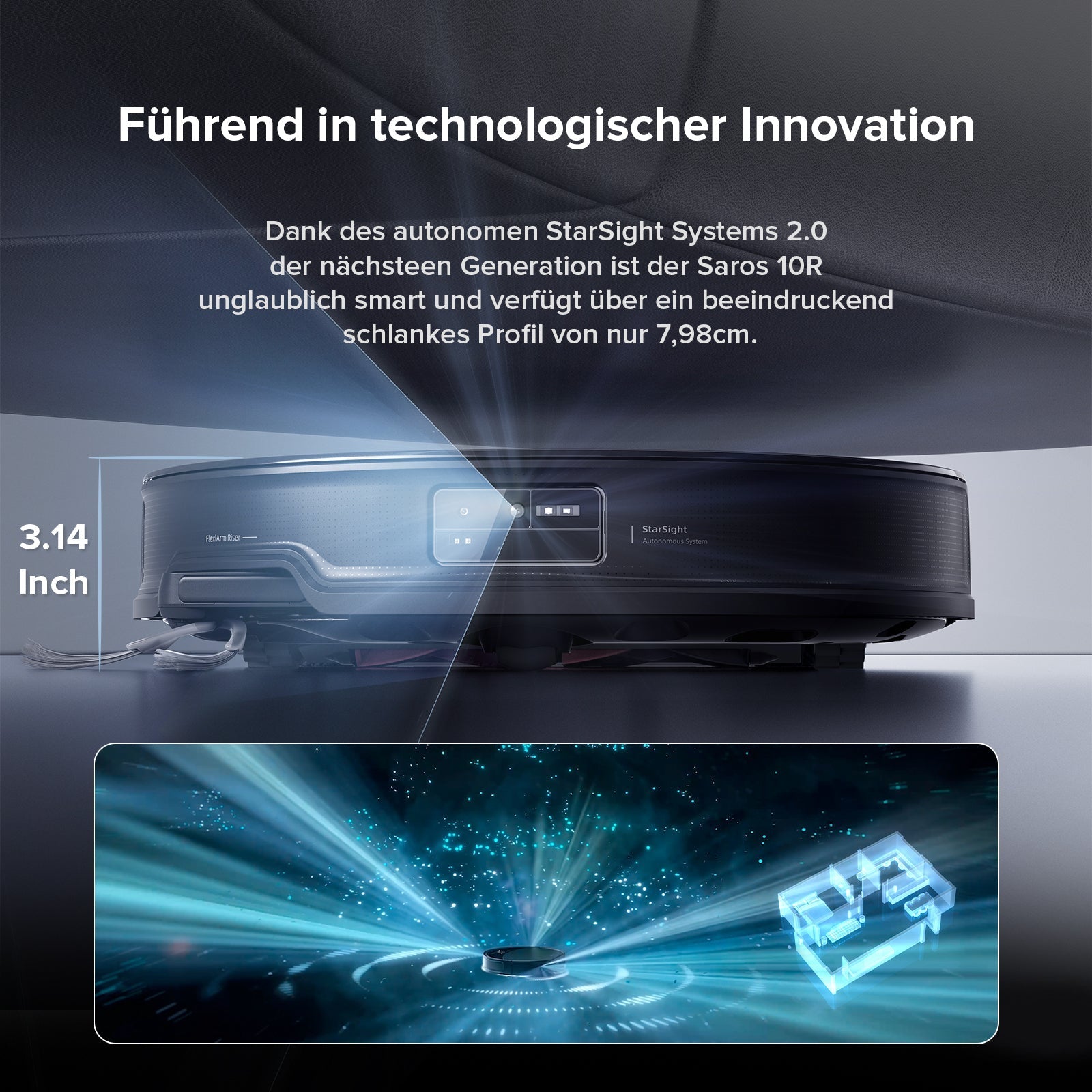 Roborock Saros 10R Saugroboter mit Wischfunktion & angebbarem Wischmopp