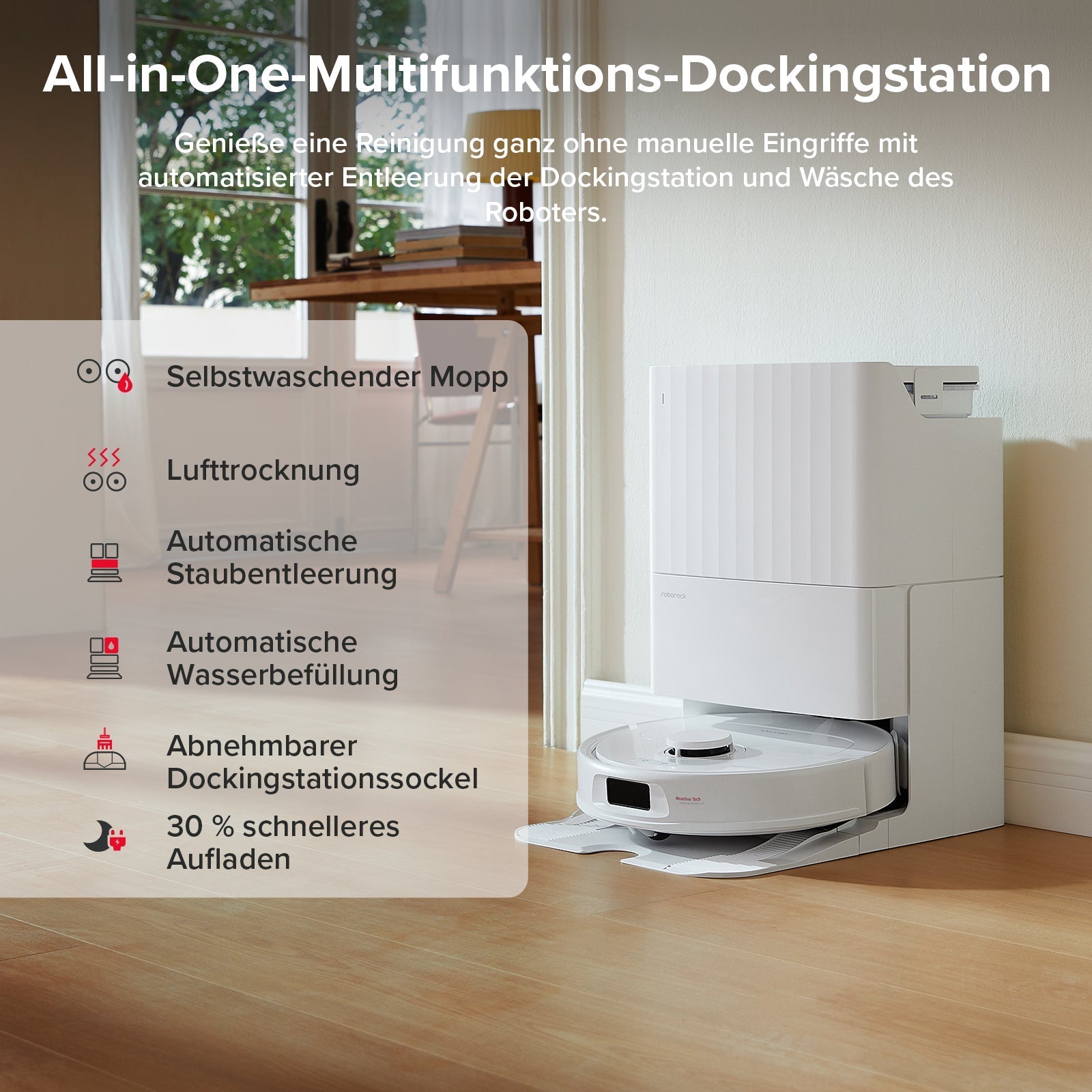 Roborock QV 35A Saugroboter mit Multifunktionsdock