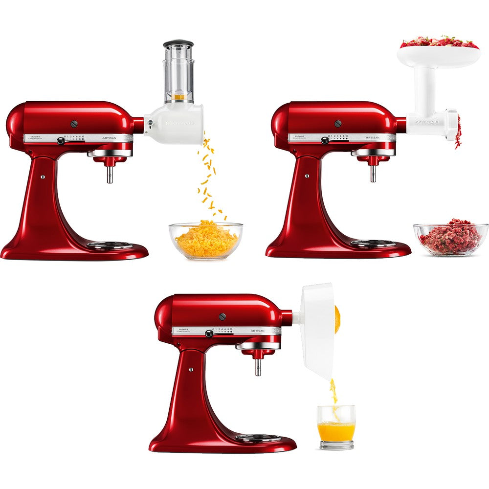KitchenAid Aufsatz-Set 3-teilig mit Gemüseschneider, Fleischwolf und Zitruspresse