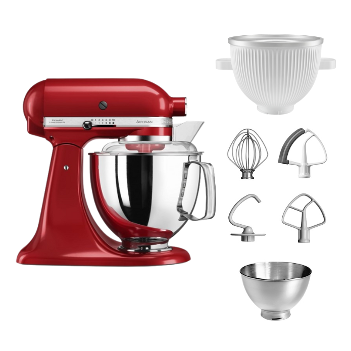 KitchenAid 4,8 L 5KSM175 Artisan Küchenmaschine Icelover mit Eiszubereiter