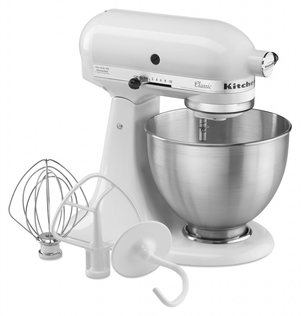 KitchenAid 4,3 L 5K45SS Classic Küchenmaschine Set 1 + Spritzschutz