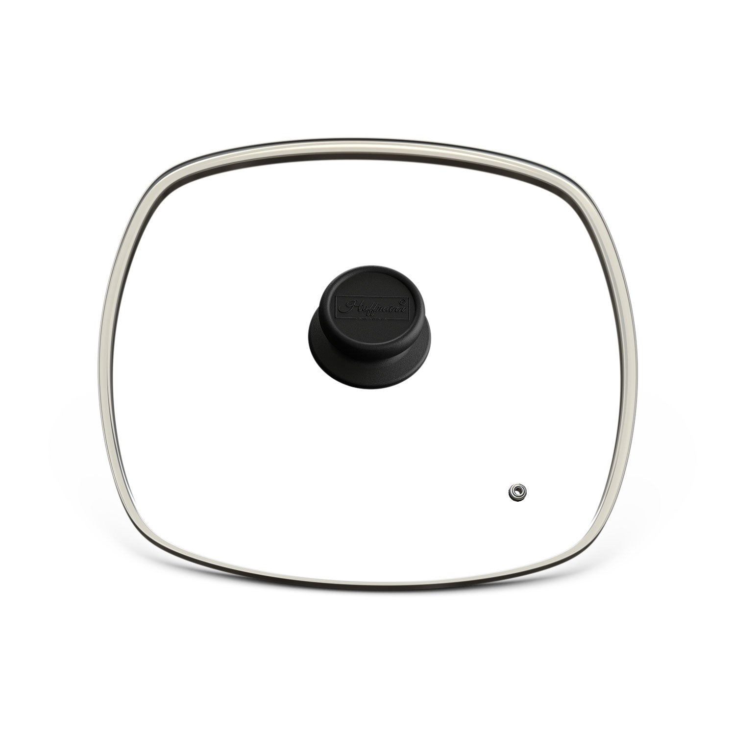 Sicherheitsglasdeckel Edelstahlfassung eckig