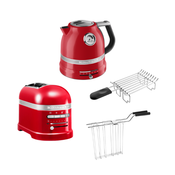 KitchenAid Artisan Frühstücksset inkl. Wasserkocher 5KEK1522, 2 Scheiben Toaster 5KMT2204 und Brötchenaufsatz