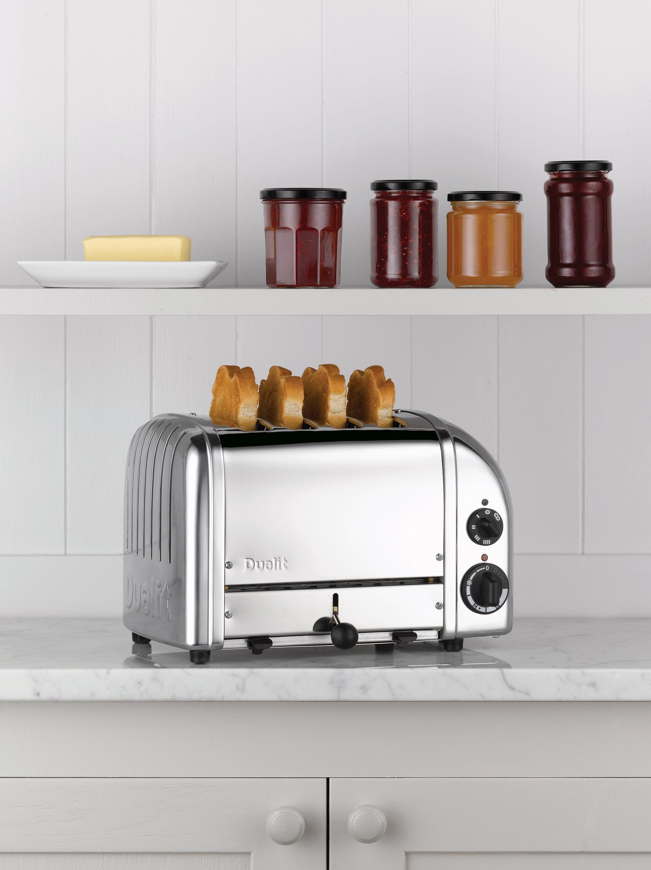 Dualit Classic 4er-Toaster Polished (Poliertes Metall)