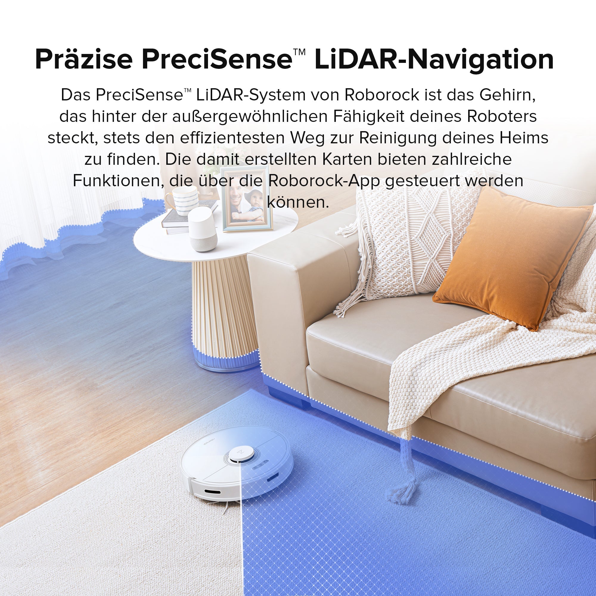 Roborock Q7 Max Saugroboter und Wischmopp mit 4200 Pa Saugleistung.