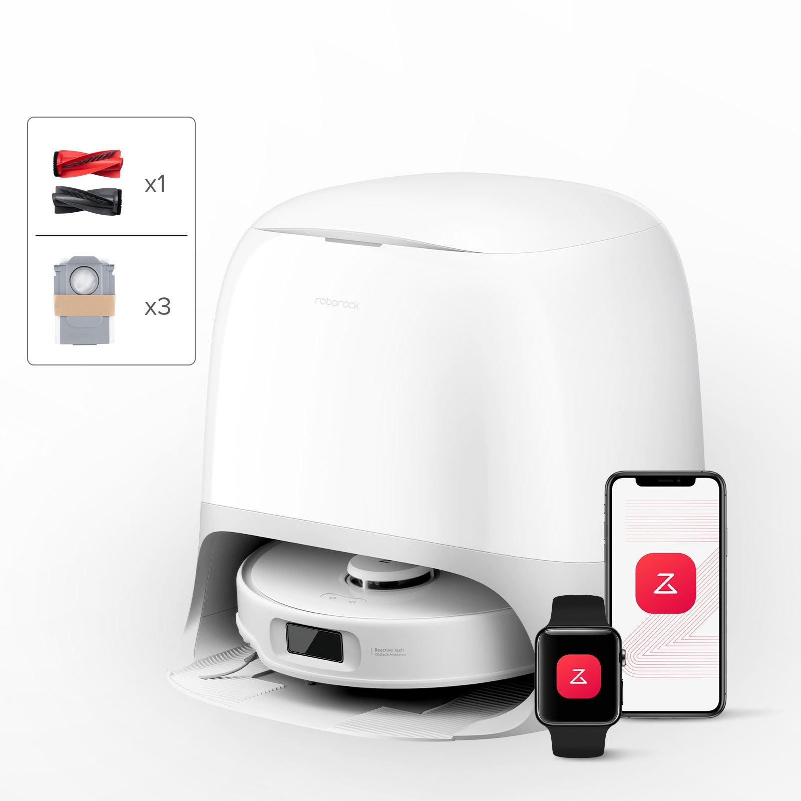 Roborock Qrevo Curv S5X Set Saugroboter mit Multifunktions-Dockingstation 3.0