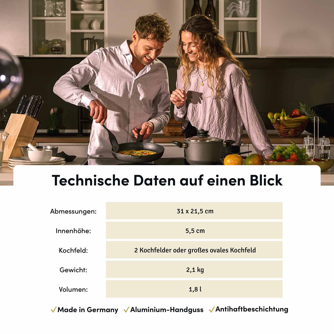 Grillpfanne 31x21.5 cm