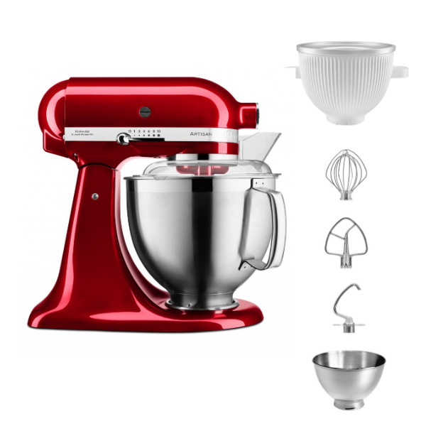 KitchenAid 4,8 L 5KSM185 Artisan Küchenmaschine Icelover Eiszubereiter 5KSMICM