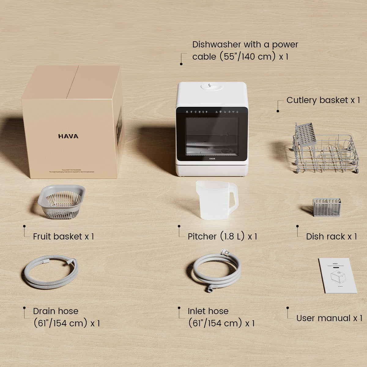 Refurbished HAVA R09 Countertop Dishwasher