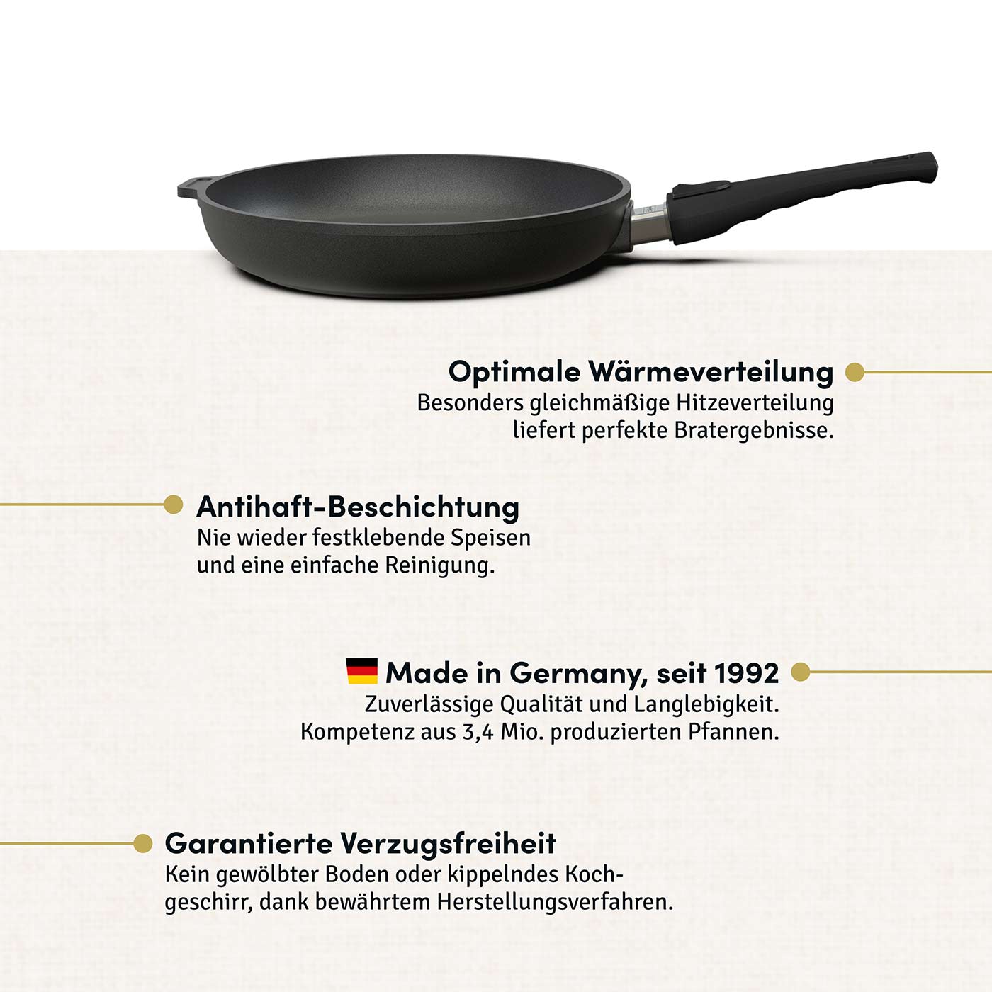 Bratpfanne Ø 20-32 cm I Deckel optional