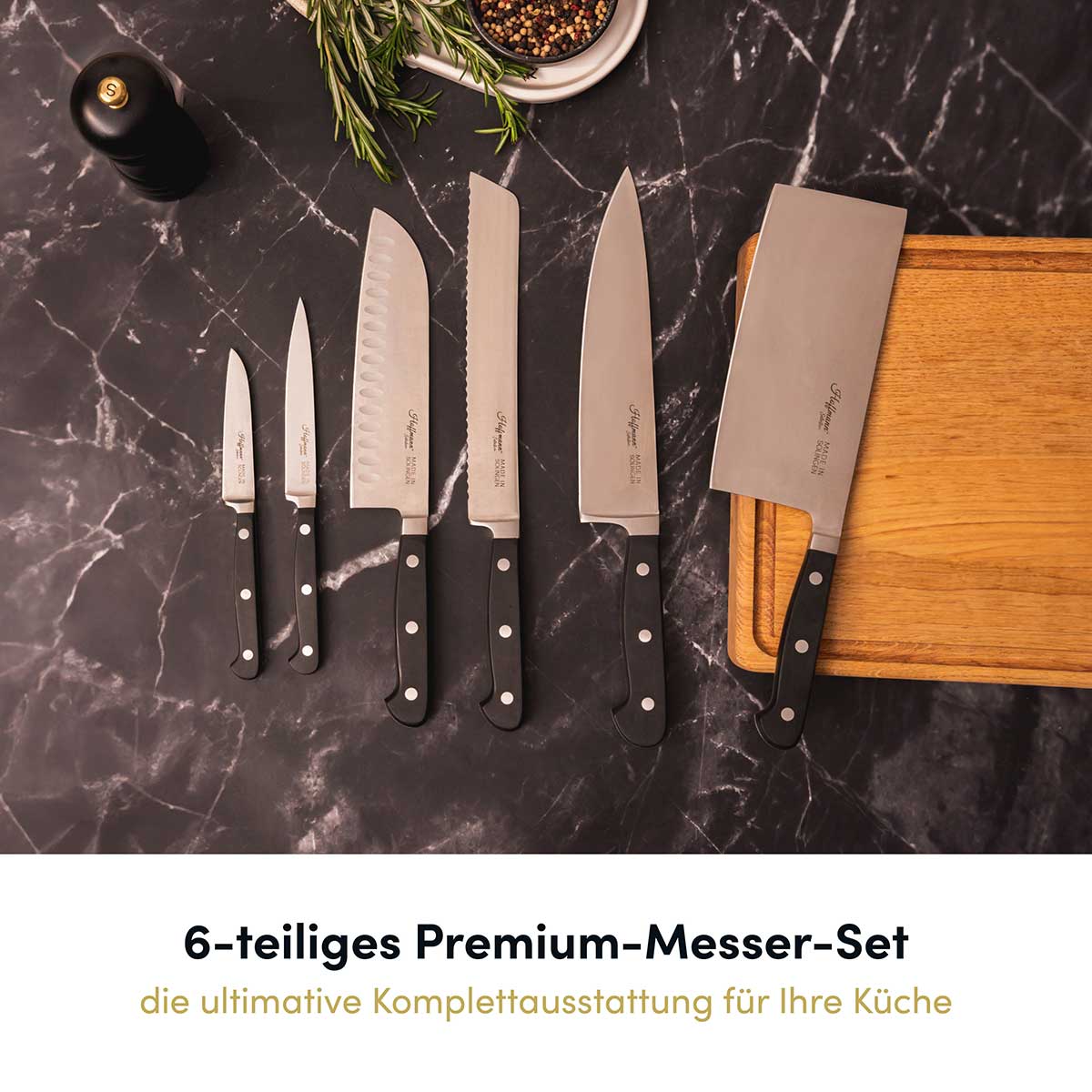 Messer Vollausstattung, 6-teilig I Made in Solingen