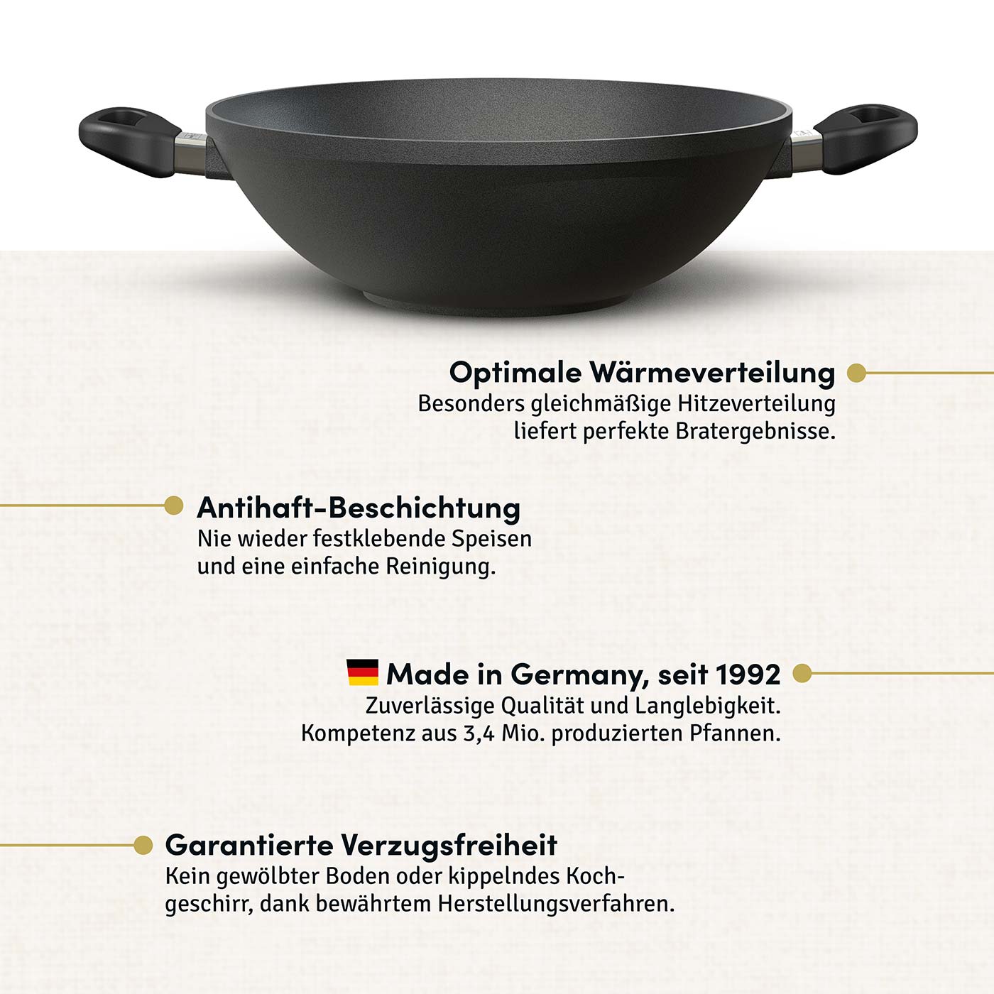 Wok Ø 32 cm I Deckel optional